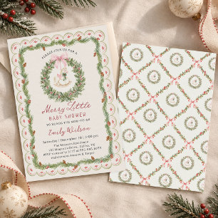 Weihnachtsfeier für Baby Merry Little Einladung