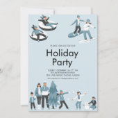 Weihnachtsfeier für die Winterfamilie Einladung (Vorderseite)