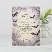 Weihnachtsfeier für Gotische Fledermäuse und Stern Einladung (Stehend Vorderseite)