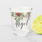 Weihnachtsfeier für Grüntöne Schnapsglas (Vorderseite)