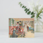 Weihnachtsfeier für Kinder Feiertagspostkarte (Stehend Vorderseite)