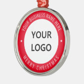 Weihnachtsfeier für kundenspezifische Logos Ornament Aus Metall (Links)