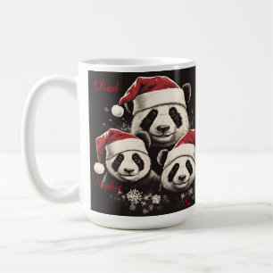 Weihnachtsfeier für Väter und 2 Kinder Kaffeetasse