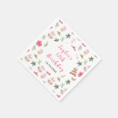 Weihnachtsfeier Geburtstagsfeier Pink Serviette (Ecke)