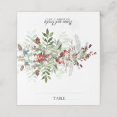 Weihnachtsfeier Geklappte Platzkarte (Außenseite Aufgefaltet)