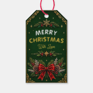 Weihnachtsfeier-Geschenk-Anhänger mit Smaragd-Kran Geschenkanhänger