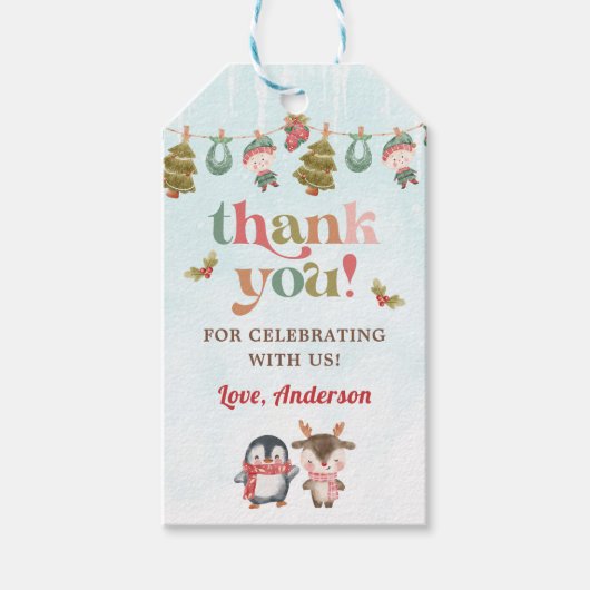 Weihnachtsfeier Geschenkanhänger (Vorderseite)