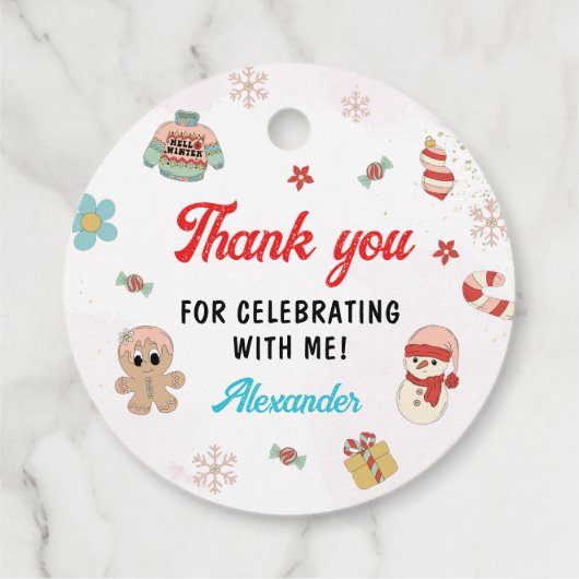 Weihnachtsfeier Geschenkanhänger (Rückseite)