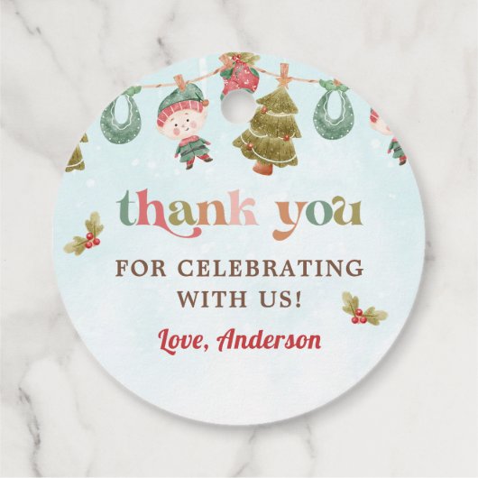 Weihnachtsfeier Geschenkanhänger (Rückseite)