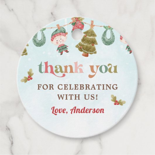 Weihnachtsfeier Geschenkanhänger (Vorderseite)