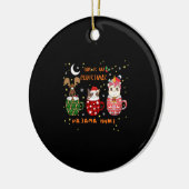 Weihnachtsfeier Geschenke Unicorn Weihnachtsmannmü Keramik Ornament (Links)