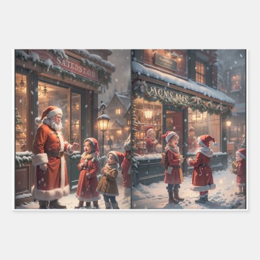 Weihnachtsfeier Geschenkpapier Set (Vorderseite 2)