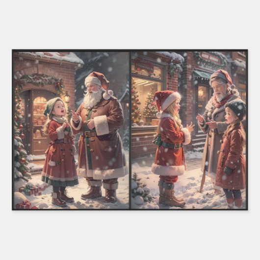 Weihnachtsfeier Geschenkpapier Set (Vorderseite)