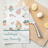 Weihnachtsfeier Geschirrtuch (Viertel Falte)