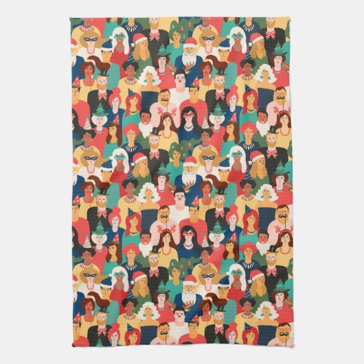 Weihnachtsfeier Geschirrtuch (Vertikal)