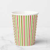 Weihnachtsfeier gestreifte rote und grüne Becher (Links)