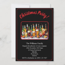 Weihnachtsfeier Getränke Und Cocktails Xmas Schwar