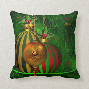 Weihnachtsfeier Gold Grün Rot Xmas Dekorationen Kissen