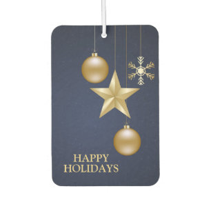 Weihnachtsfeier Goldenes Ornament Marineblau Elega Autolufterfrischer