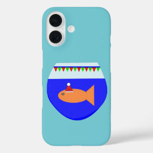 Weihnachtsfeier Goldfisch iPhone 16 Hülle