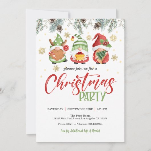 Weihnachtsfeier - Grenze Einladung (Vorderseite)