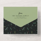 Weihnachtsfeier Grün 1 Foto All In One Einladung (Rückseite)