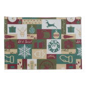 Weihnachtsfeier (grün/Gold) Kissenbezug (Rückseite-Rechts)