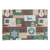 Weihnachtsfeier (grün/Gold) Kissenbezug (Vorderseite-Rechts)