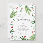 Weihnachtsfeier - Grüne Einladung (Vorderseite)