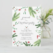 Weihnachtsfeier - Grüne Einladung (Stehend Vorderseite)