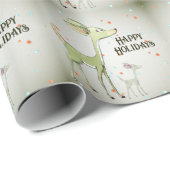 Weihnachtsfeier Grüne Hirsche Feiertage Niedlich Geschenkpapier (Rolleneckpunkt)