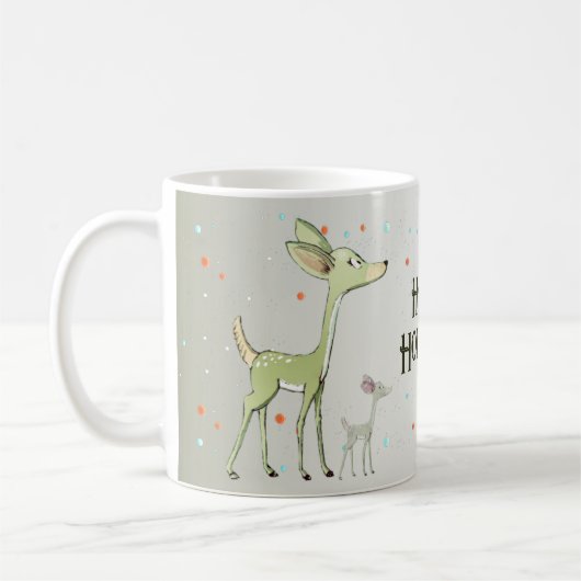 Weihnachtsfeier Grüne Hirsche Feiertage Niedlich Kaffeetasse (Links)