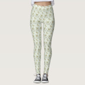 Weihnachtsfeier Grüne Hirsche Feiertage Niedlich Leggings (Vorderseite)