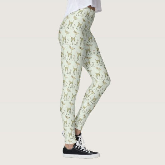 Weihnachtsfeier Grüne Hirsche Feiertage Niedlich Leggings (Rechts)