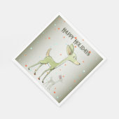 Weihnachtsfeier Grüne Hirsche Feiertage Niedlich Serviette (Ecke)