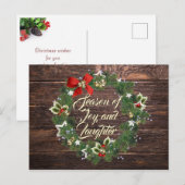 Weihnachtsfeier Gruß Postkarte (Vorne/Hinten)