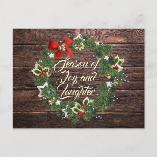 Weihnachtsfeier Gruß Postkarte (Vorderseite)