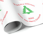 Weihnachtsfeier Grüße Geschenkpapier (Rolleneckpunkt)