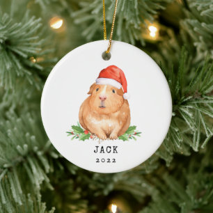 Weihnachtsfeier Guinea Schweinefleisch Lover Gesch Keramik Ornament