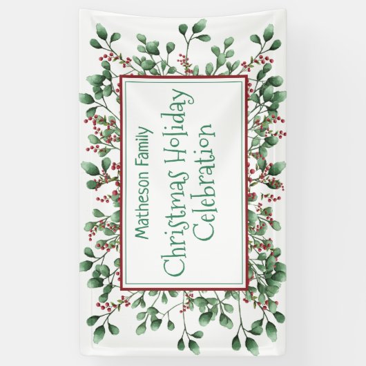 Weihnachtsfeier - Hängen Banner (Vertikal)