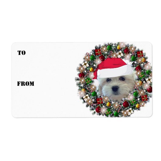 Weihnachtsfeier Havanese Gift Labels (Vorne)