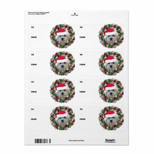 Weihnachtsfeier Havanese Gift Labels (Vorne)