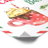 Weihnachtsfeier Heiße Schokolade Kakao Bar Poster (Ecke)