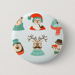 Weihnachtsfeier Hipster Button