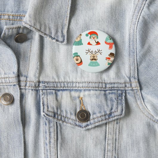 Weihnachtsfeier Hipster Button (Beispiel)