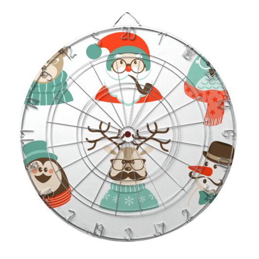 Weihnachtsfeier Hipster Dartscheibe (vorne)