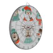 Weihnachtsfeier Hipster Dartscheibe (Vorderseite Links)
