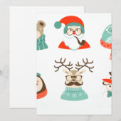 Weihnachtsfeier Hipster Feiertagskarte (Vorne/Hinten)