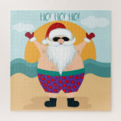 Weihnachtsfeier Ho Ho Sommer Santa Beach Urlaub Puzzle (Vertikal)