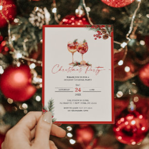 Weihnachtsfeier Holiday Cocktails Einladung